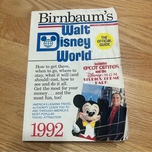 Vintage Birnbaum’s Walt Disney World 1992 Official Guide Collectible